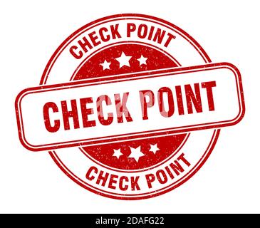check point stamp. check point round sign. label on transparent ...