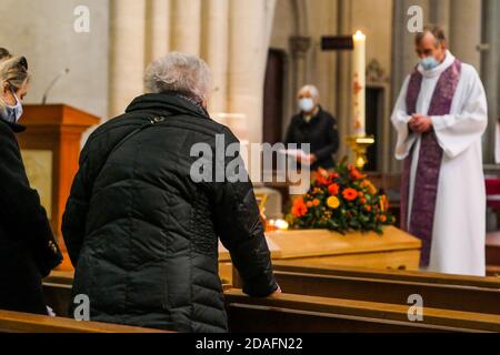 Funerals celebrated as Coronovirus stills threatens France, Lyon, France Stock Photo
