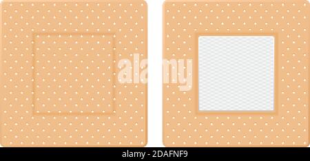 Medical plasters on a white background. Vector illustration. Stock Vector