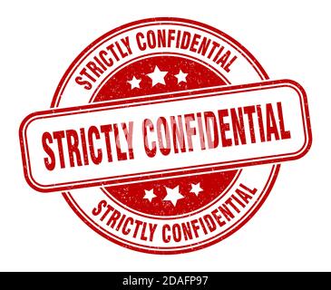 strictly confidential stamp. strictly confidential sign. round grunge label Stock Vector