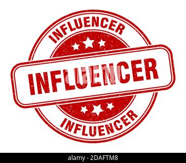 influencer stamp. influencer sign. round grunge label Stock Vector