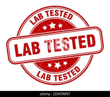 lab tested stamp. round grunge sign with ribbon Stock Vector Image ...