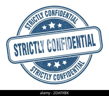 strictly confidential stamp. strictly confidential sign. round grunge label Stock Vector