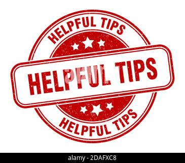 helpful tips stamp. helpful tips sign. round grunge label Stock Vector