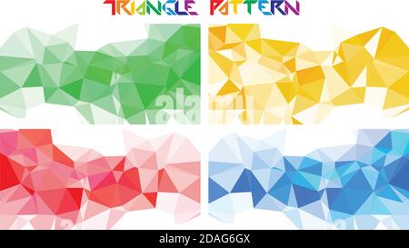 Abstract Multicolor Background Triangle  Pattern - green, yellow, blue, red vector Stock Vector