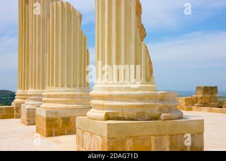 Roman ruins at Uthina (also known as Oudna), Ben Arous Governorate, Tunisia Stock Photo