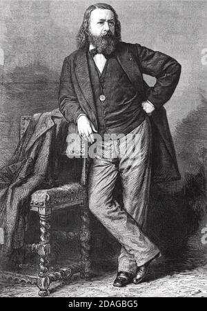 THÉOPHILE GAUTIER (1811-1872) French poet, playwright, journalist Stock Photo