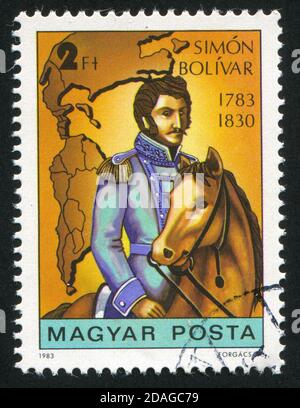 HUNGARY - CIRCA 1983: stamp printed by Hungary, shows Simon Bolivar, circa 1983 Stock Photo