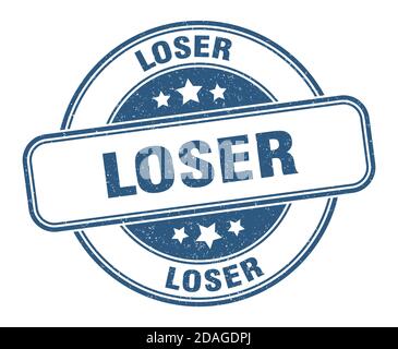 loser stamp. loser sign. round grunge label Stock Vector