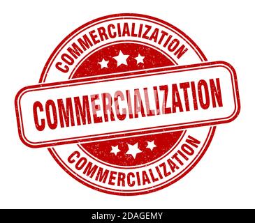 commercialization stamp. commercialization sign. round grunge label Stock Vector