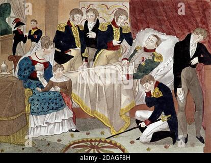Napoleon Bonaparte on his deathbed, May 5, 1821, 1821-1822. Artist