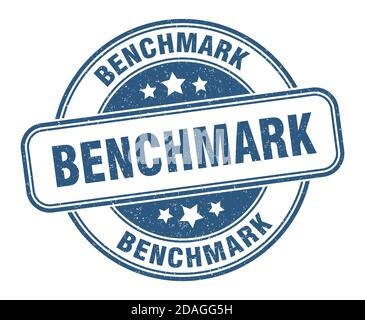 benchmark stamp. benchmark sign. round grunge label Stock Vector