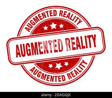 augmented reality stamp. augmented reality sign. round grunge label Stock Vector
