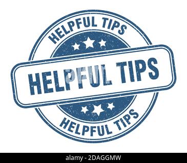 helpful tips stamp. helpful tips sign. round grunge label Stock Vector