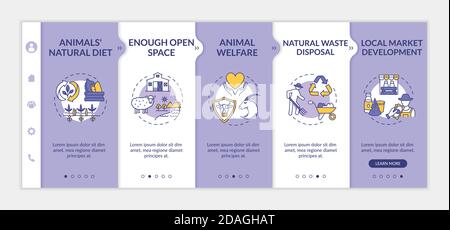 Ethical farm production onboarding vector template Stock Vector