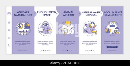 Ethical farm production onboarding vector template Stock Vector