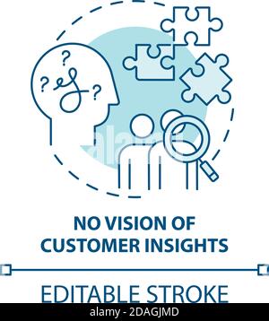 No customer insights vision concept icon Stock Vector