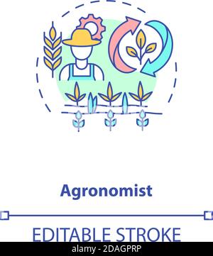Agronomist concept icon Stock Vector