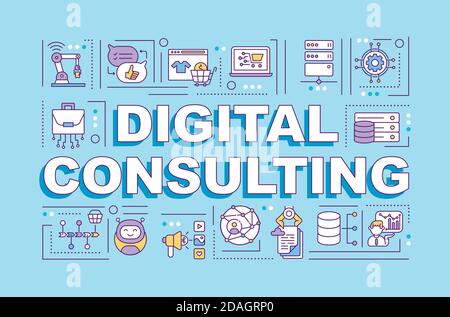 Digital consulting word concepts banner Stock Vector