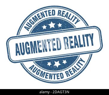 augmented reality stamp. augmented reality sign. round grunge label Stock Vector