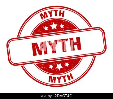 myth stamp. myth sign. round grunge label Stock Vector