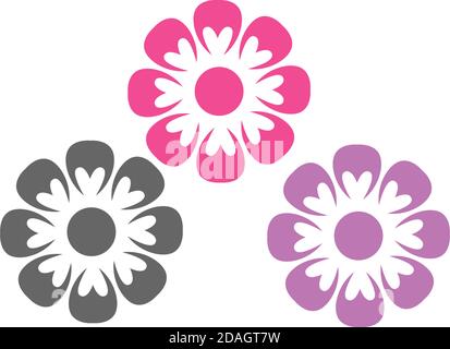 flower icon logo creative design vector Stock Vector