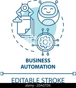 Business automation concept icon Stock Vector