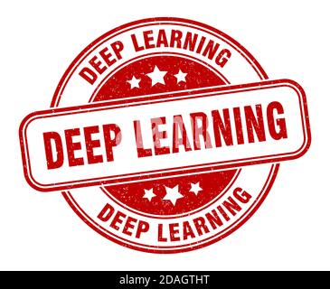 deep learning stamp. deep learning vintage red label. Sign Stock Vector ...