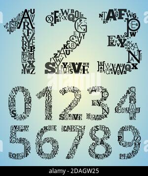 ABC vector typeset Stock Vector