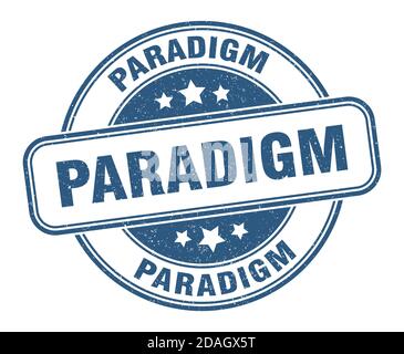 paradigm stamp. paradigm round sign. label on transparent background ...