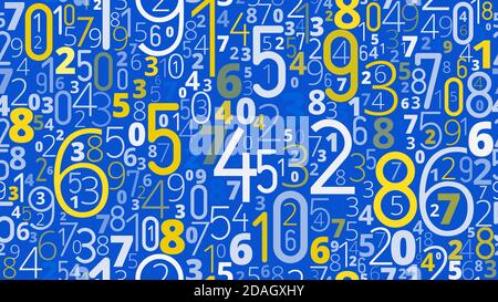 Number seamless texture Stock Vector