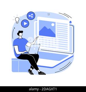 Blog abstract concept vector illustration. Stock Vector