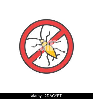 No pests color line icon. Pictogram for web page, mobile app, promo. Stock Vector