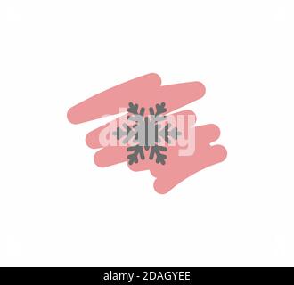 Vector snowflakes set for Christmas design. Flat logo of snowflake isolated on white background. New Year and winter symbol. Vector illustration. Stock Vector
