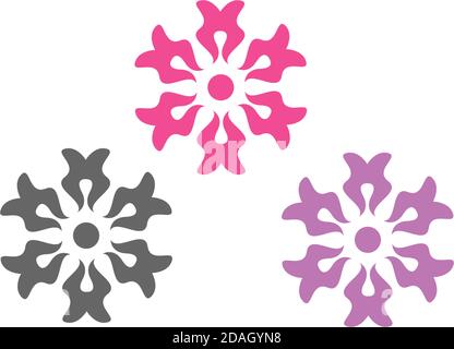 flower icon logo creative design vector Stock Vector