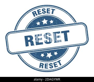 reset stamp. reset sign. round grunge label Stock Vector