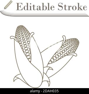 Sweet corn icon. Maize. Editable vector Stock Vector Image & Art - Alamy