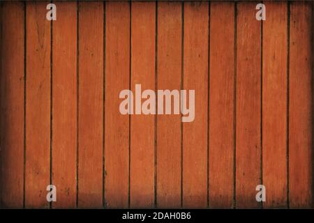 Vector illustration background texture of brown vertical old vintage wooden planks Stock Vector