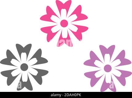 flower icon logo creative design vector Stock Vector