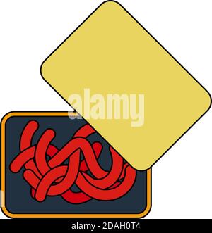 Icon Of Worm Container. Editable Outline With Color Fill Design. Vector Illustration. Stock Vector