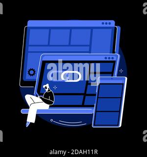 Link building abstract concept vector illustration. Stock Vector