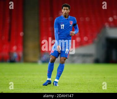 London, UK. 12th Nov, 2020. WEMBLEY, United Kingdom, NOVEMBER 12: Jude Bellingham (Borussia Dortmund) of England making his Debut during International Friendly between England and Republic of Ireland at Wembley stadium, London on 12th November, 2020 Credit: Action Foto Sport/Alamy Live News Stock Photo