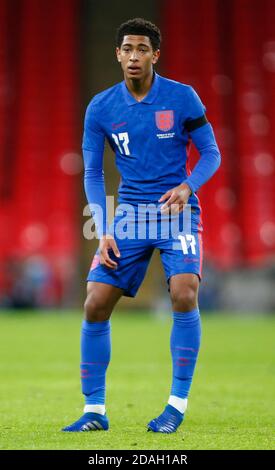 London, UK. 12th Nov, 2020. WEMBLEY, United Kingdom, NOVEMBER 12: Jude Bellingham (Borussia Dortmund) of England making his Debut during International Friendly between England and Republic of Ireland at Wembley stadium, London on 12th November, 2020 Credit: Action Foto Sport/Alamy Live News Stock Photo