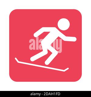 Athlete silhouette symbol on isolated background. Sport icon Stock Vector