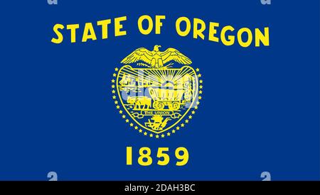 flag of USA state Oregon Stock Vector