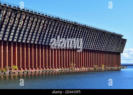 Marquette, Michigan, USA. The Lower Harbor Ore Dock in the waters of Lake Superior in Marquette, Michigan. Stock Photo