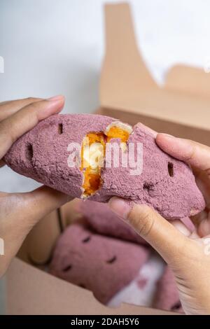 Korean Sweet Potato Bread Stock Photo