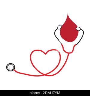 Hand drawn illustration for diabetes free campaign. World diabetes day. Vector for banner. Stock Vector