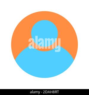 User Icon In Flat Style For Avatar, Profile, Account. Perfect For Interface Symbol. Vector Graphic Illustration Isolated On White Background Stock Vector