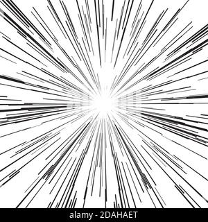 illustration vector abstract speed motion black starburst straight lines Stock Vector